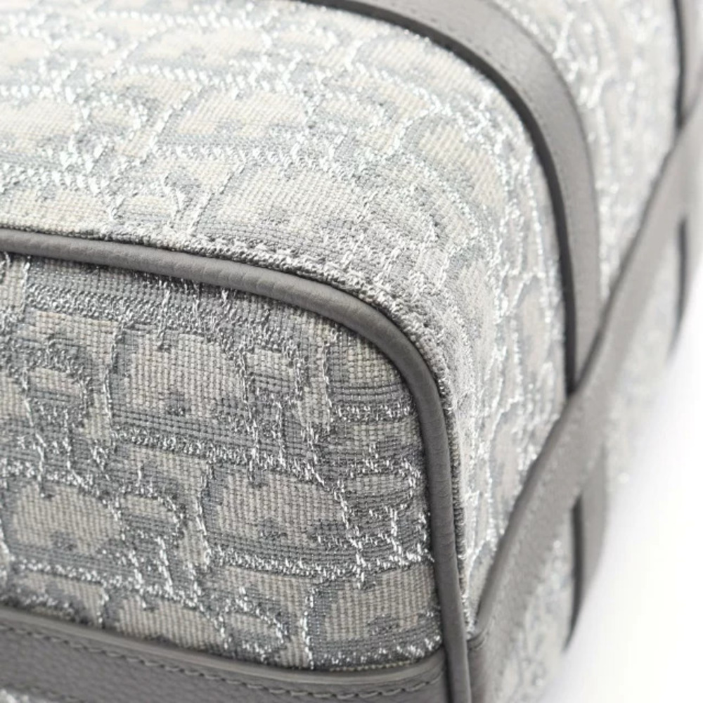 Dior Canvas Handbag Gray Leather Oblique Langot - Picture 6 of 6